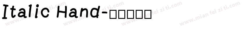 Italic Hand字体转换
